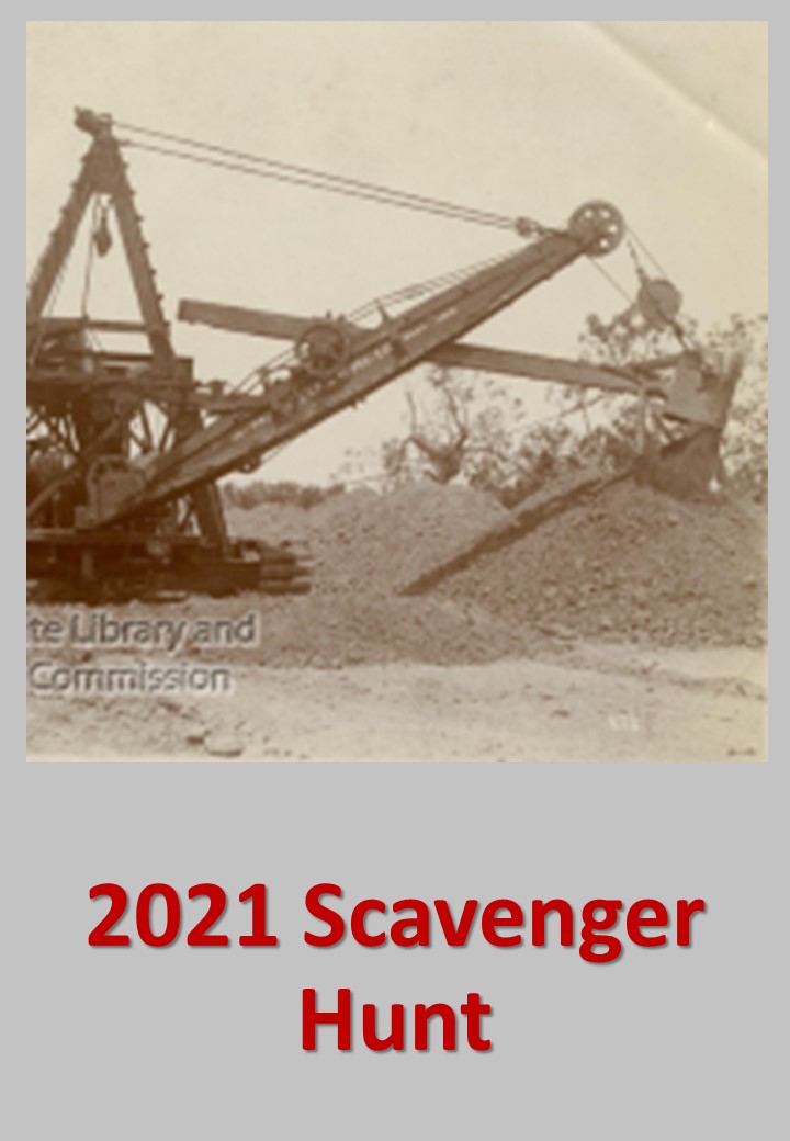 Steam shovel helping with the 2021 Scavenger Hunt