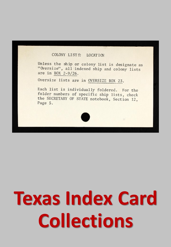 Texas Index Cards Collections